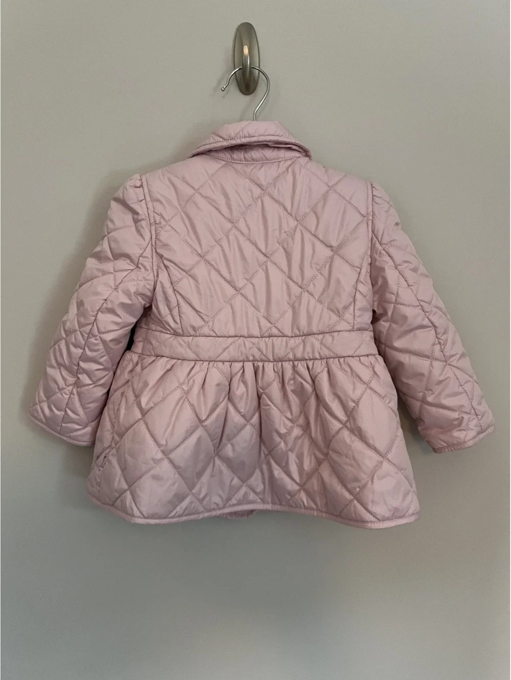 Y2K Vintage Ralph Lauren Pink Button Front Quilted Coat